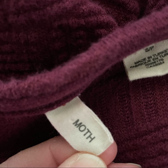 Anthropologie Moth Textured Zippered Sweater Sweatshirt - Picture 2 of 5